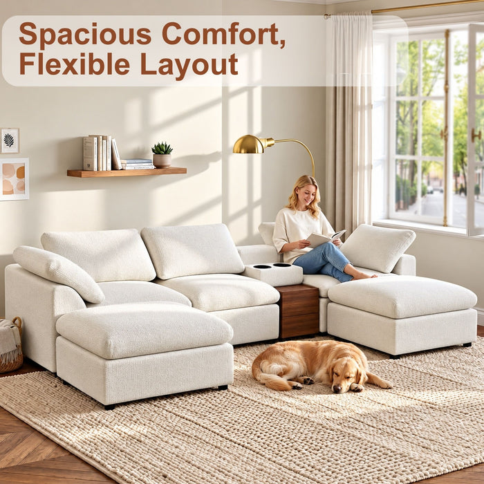 Modular Cloud Couch With Storage Console Home Essentials