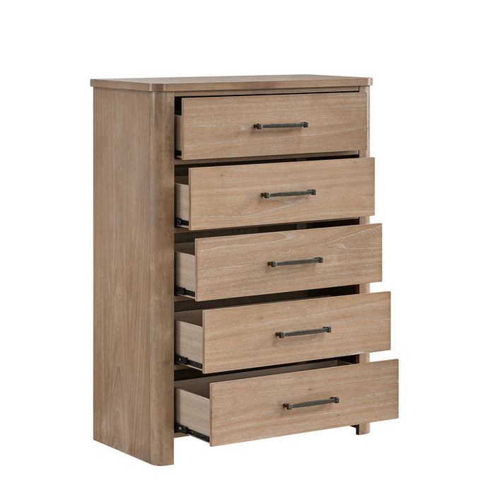 Anika - 5 Drawer Chest - Natural / Brown New Classic