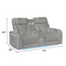 Electra - Power Reclining Loveseat With Power Headrests, Console, Speakers, Massage, LED Lighting And USB Control Matrix Furniture Group