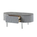 Yukino - Coffee Table - Gray High Gloss & Chrome ACME