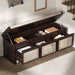 Entryway Shoe Bench With Drawers & Button Tufted Cushion Hearth and Haven