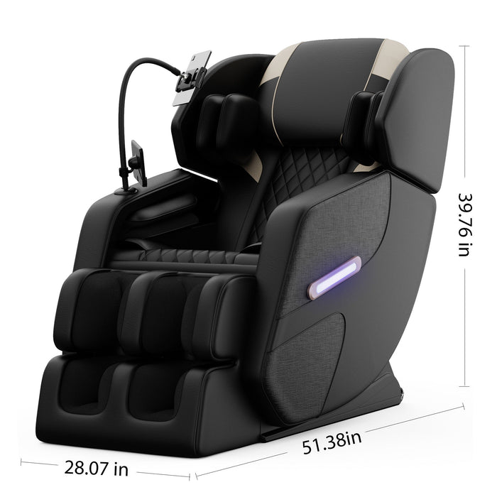 Zero Gravity Massage Chair Recliner, 10 Massage Heads And Full Body Air Pressure - Black Home Essentials