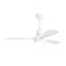 48" Ceiling Fan With Dimmable 3Cct LED Light, DC Motor, Reversible - White Daily Nest
