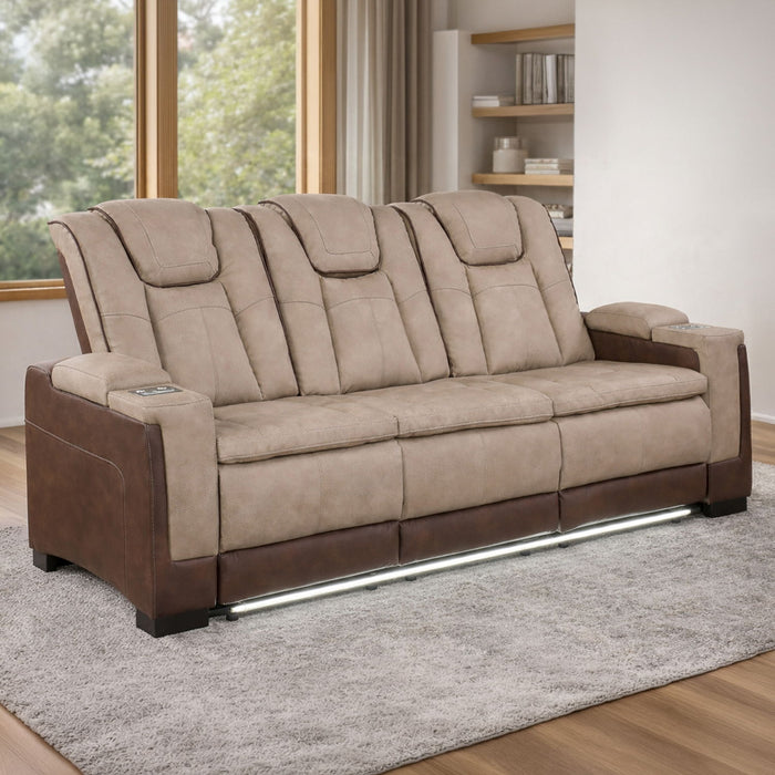 Bruno - Power Reclining Sofa With LED Lighting Matrix Furniture Group