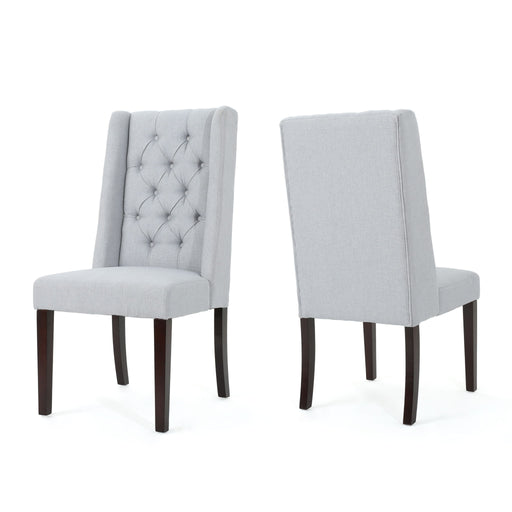 Sophisticated Tufted Dining Chair With High Back Design Noble House