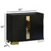 Contemporary Nightstand With 2 Drawer Storage - Black Home Essentials