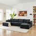 U - Shaped Sectional Sofa, Cup Holders & Side Pockets For Living Room Home Essentials