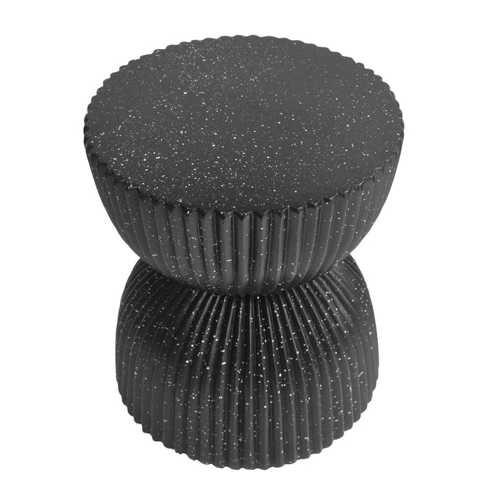 Side Table With Speckled Ribbed Texture Noble House