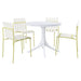 4 Piece Set Of Modern Color Block Designed Single Chairs With Round Table Home Essentials