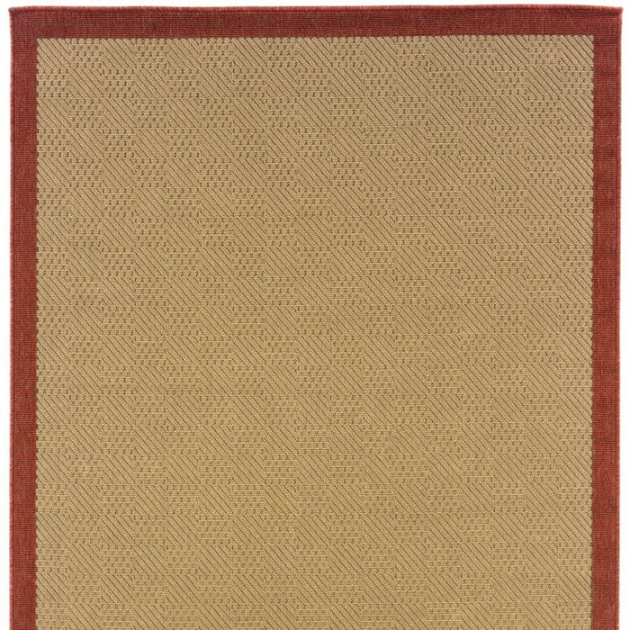 7' X 10' Outdoor & Indoor Area Rug - Beige