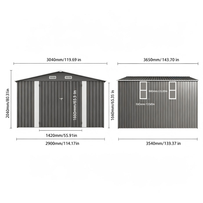 Outdoor Storage Shed With Lockable Doors Daily Nest