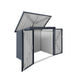 Outdoor Trash Can Storage Shed For 2 Bins Garbage - Gray Daily Nest
