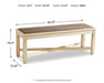 Bolanburg - Large UPH Dining Room Bench - Beige Signature Design by Ashley®