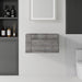 Floating Bathroom Vanity Cabinet, Soft Close Double Drawers, Open Side Storage, Wall Mounted, Cabinet Only Home Essentials