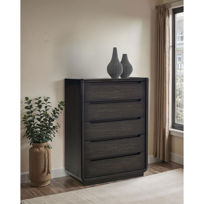 Bangor - 5 Drawer Bedroom Chest - Black Furniture Max