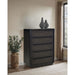 Bangor - 5 Drawer Bedroom Chest - Black Furniture Max