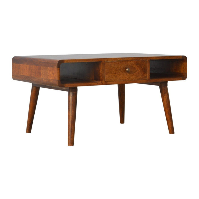 Solid Wood Curved Coffee Table