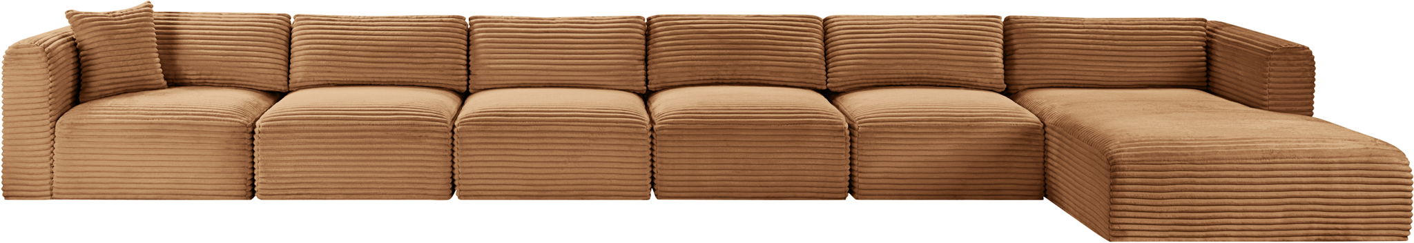 Shaggy - Fabric 6 Piece Modular Sectional With Chaise Meridian Furniture