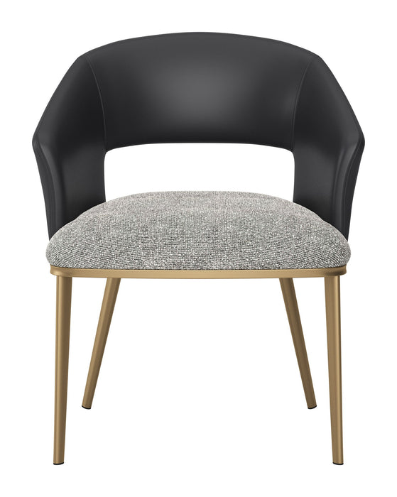 Edmond - Dining Chair - Gray / Black Zuo Modern