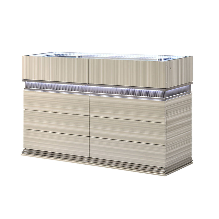 Leonor - 6 Drawer Dresser - Gray Matrix Furniture Group