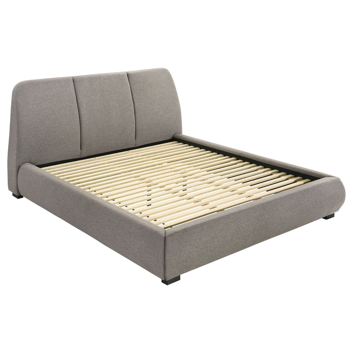 Modern Upholstered Platform Bed With Tufted Headboard Furniture Max