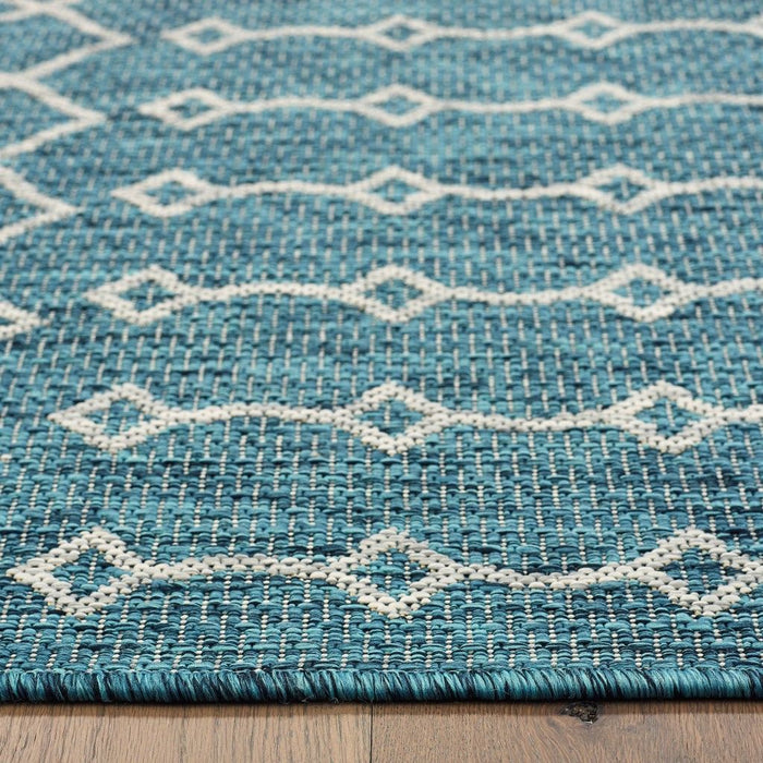 3' X 5' Indoor / Outdoor Area Rug - Blue / Gray