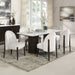 Clayten - Dining Table With Marble Top - White Natural Marble Top & Espresso ACME
