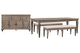 Lancaster - 4 Piece Extendable Rectangular Dining Table Set Magnussen Furniture