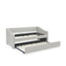 Upholstered Tufted Daybed With Drawers, Waved Arms Home Essentials