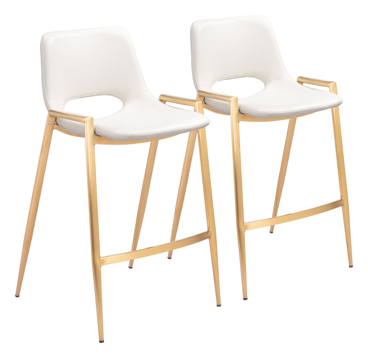Desi - Counter Stool With Gold Legs (Set of 2) Zuo Modern