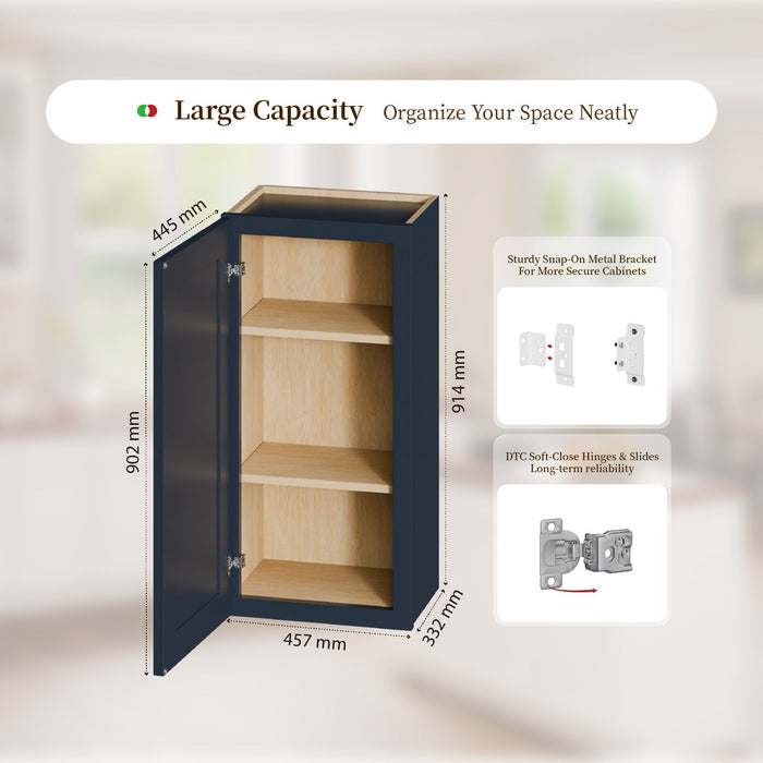 Shaker Wall Cabinet With 2 Adjustable Shelves Home Essentials