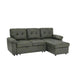 Convertible L - Sectional Sofa Bed With Storage Chaise And Padded Armrests Home Essentials