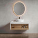 Floating Bathroom Vanity With Glossy Round Vessel Sink Home Essentials