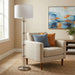 Nimbus - Floor Lamp With 3 Way Rotary Switch Clear Body Base - Silver Gray / White Ashcroft Furniture