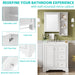 Bathroom Vanity With Sink, Modern Elegant Bathroom Storage Cabinet With 3 Drawers And Adjustable Shelves, Freestanding Vanity Set With Mirror Cabinet, Single Sink Bathroom Vanity Hearth and Haven