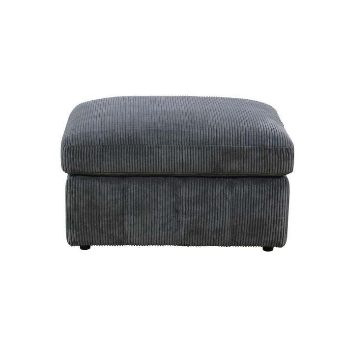 Oversized Ottoman Footrest Extra Seat Living Room - Dark Gray Home Essentials