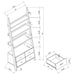 Shasta - 5 Shelf Ladder Bookshelf With Drawers - Cappuccino Furniture Max