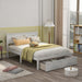 Full Size Platform Bed With Under Bed Drawers - White Hearth and Haven