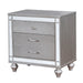 Contemporary Nightstand With Crocodile Textured Trim Home Essentials