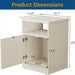 Nightstand With Door & Shelf, 2 Drawer Side Table Home Essentials