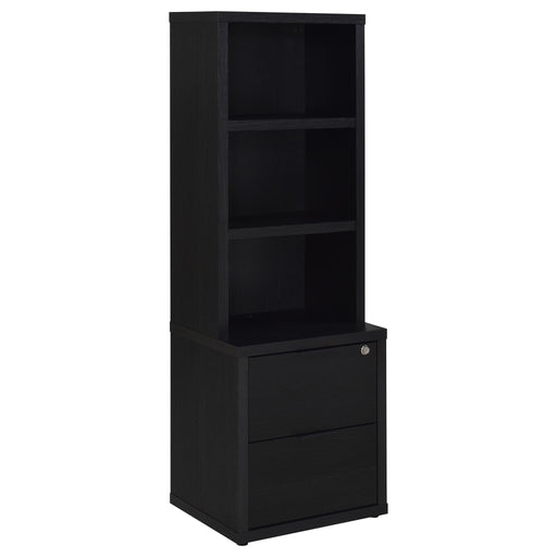 Geary - 3 Shelf Bookcase With USB Charging And Lockable Top Drawer Furniture Max