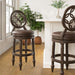 Stool With Back And Swivel Upholstered Seat Home Essentials