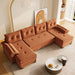 U-Shaped Sleeper Sofa With Pull Out Bed, Removable Armrests & USB Ports For Living Room Home Essentials