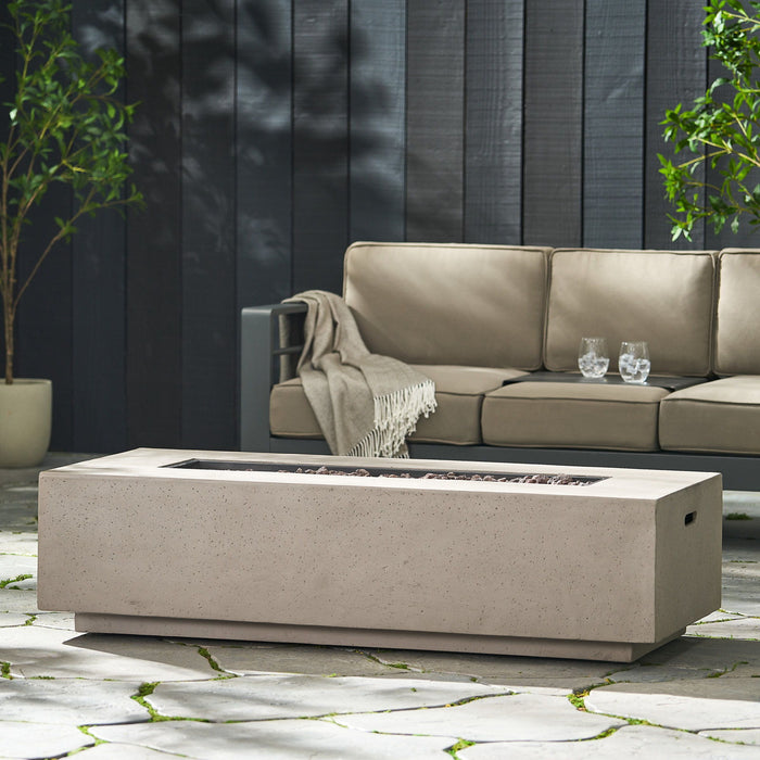 Modern Rectangle Fire Table 50,000 Btu