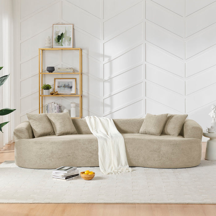 4 Seater Curved Cloud Sectional Sofa Home Essentials