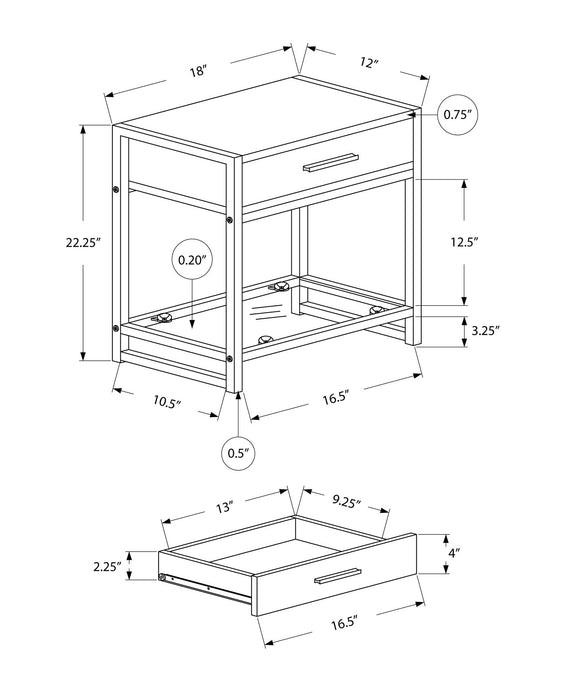 Versatile Accent Side Table, Storage Drawer 8th Street