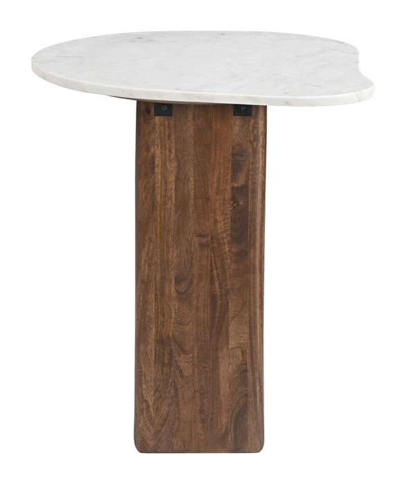 Vara - Side Table - White / Walnut Zuo Modern