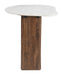 Vara - Side Table - White / Walnut Zuo Modern