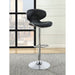 Bar Stool With Curved Design, Height Adjustable & Swivel Base (Set of 2) - Black Furniture Max