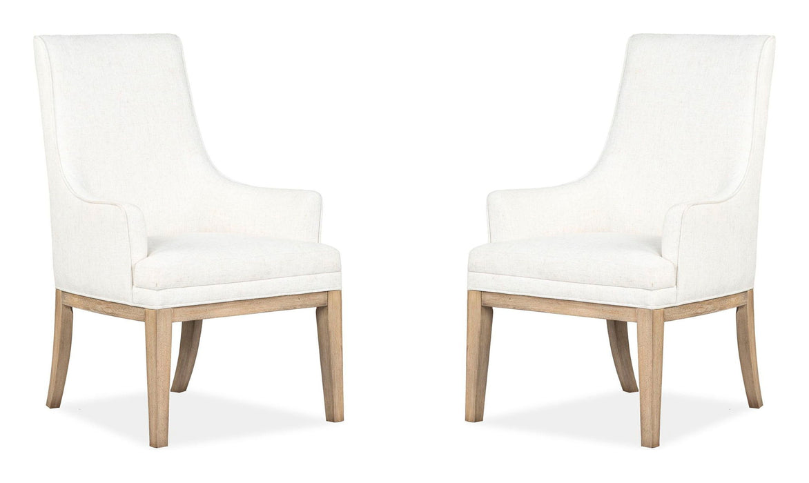 Coventry - Upholstered Host Chair (Set of 2) - Honey Maple Magnussen Furniture